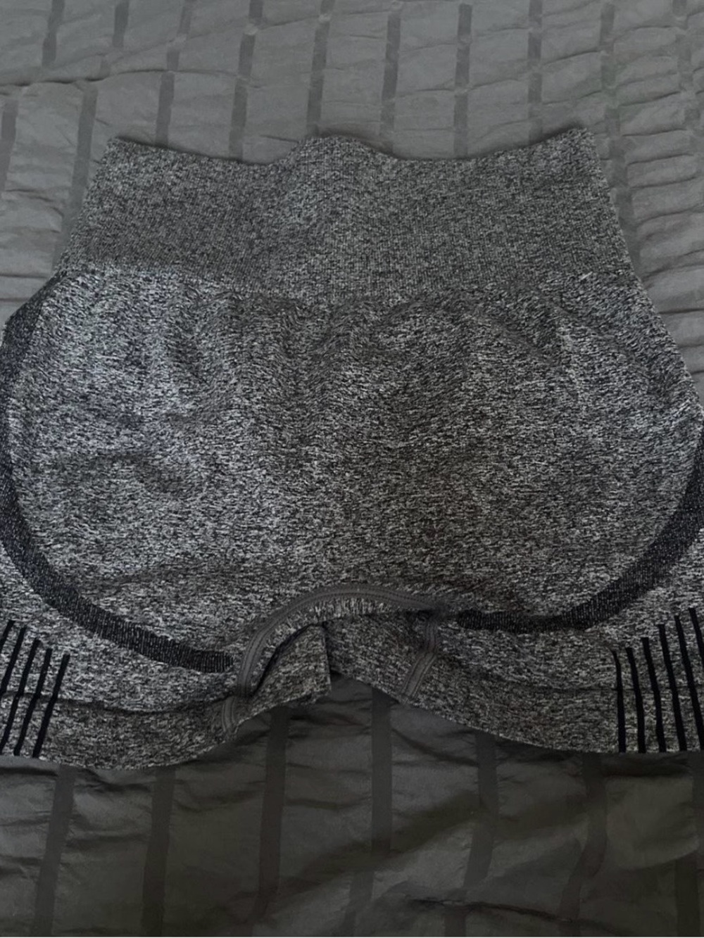 Seamless High-Waist Heathered Gray Women's Shapewear Shorts